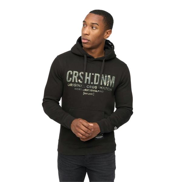 Crosshatch Mens Campbox Hoodie - Black