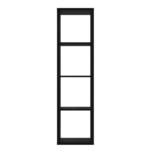 Wyld Haus Shanghai Matt Black 4x1 Storage Unit 4 Shelves