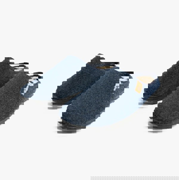 Padders FELIX Mens Slippers Blue Felt