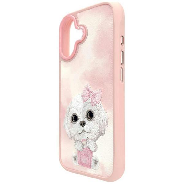 Nimmy Friends Nimmy Big Eye Cute Pet Bischon Fraise Dog Case with MagSafe for iPhone 17 6.3" Pink - N-XDY-IP17-02-A