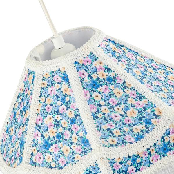 Classic Victorian Empire Lampshade in Multi Colour Cotton with Tassels Image 5