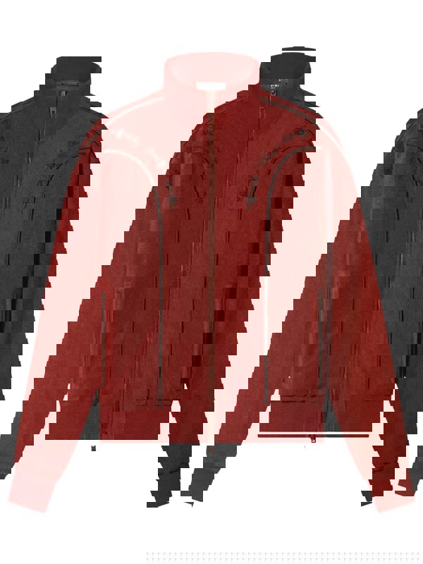 AMIRI JOHNNY VELOUR TRACK JACKET CLAY