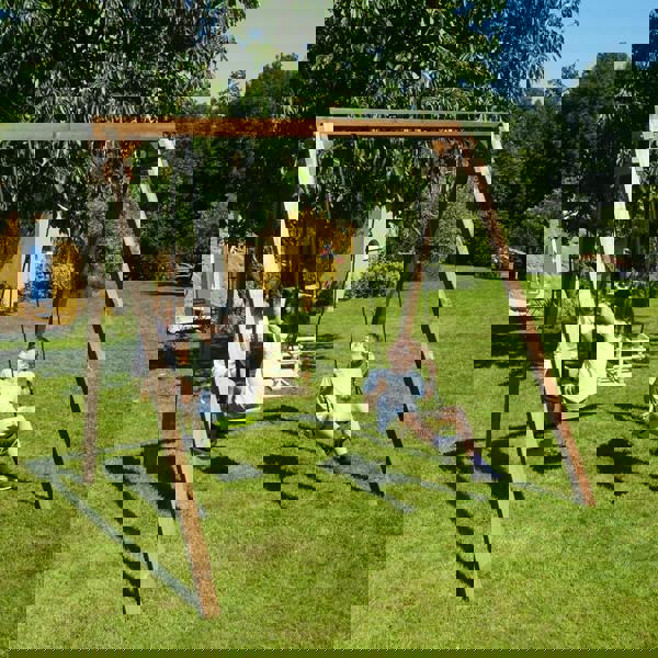 Soulet Pierre Infant & Child Triple Wooden Swing Set