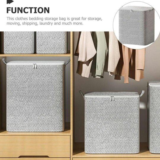 Havendro Storage Box with Lid Modern Space Saving Organizer for Clothes Extra Large