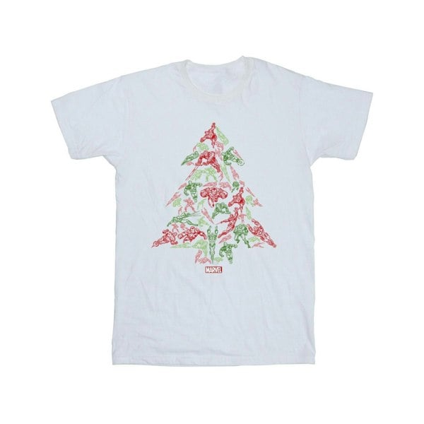 Marvel Boys Avengers Christmas Tree T-Shirt - White