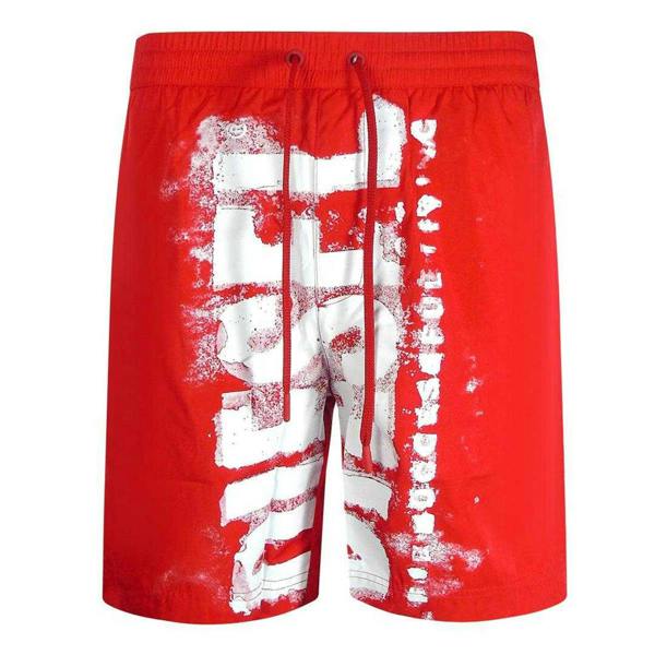 Diesel Mens BMBX-Powel Beach Board Shorts - Red - 