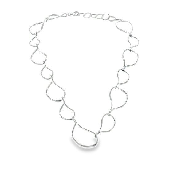 Reeves & Reeves Pear Drop Sterling Silver Necklace