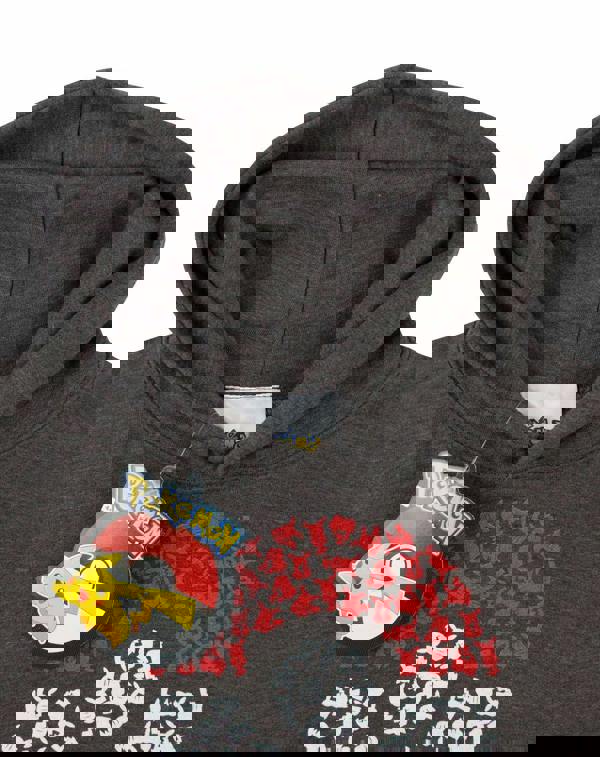 Pokemon Boys Grey Pikachu Silhouettes In Pokeball Hoodie