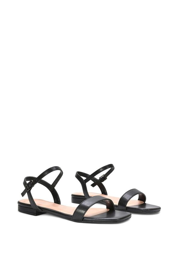 XY LONDON Open Toe Flat Strappy Sandals With Ankle Strap