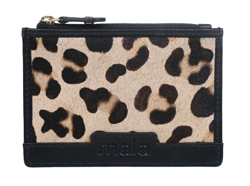 Mala Leather Matrah Leopard RFID Coin & Card Purse