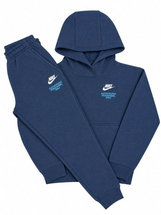 Nike Hooded Junior Tracksuit 'Authorised Personnel Only' Blue