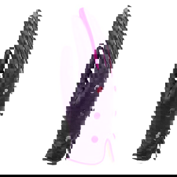 Embassy London Toasty - Purple - Women's quality purple Italian leather gloves wool lined