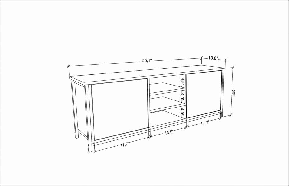 Decorotika Otis Modern Tv Stand TV Cabinet for TV's up to 63"