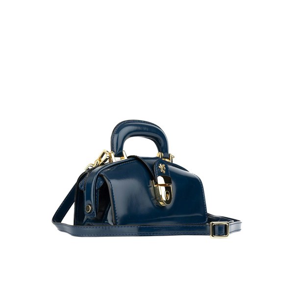Embassy London Gazelle Mini - Navy - Women’s mini leather top handle & crossbody bag