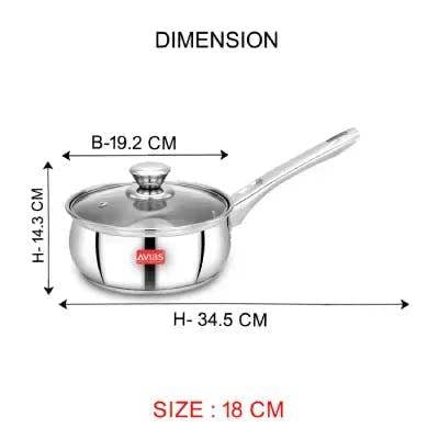 AVIAS INOX IB SAUCEPAN 18CM