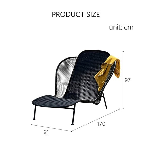 Weilai Concept Kaczynski Metal Garden Chair, Outdoor Lounge Chair