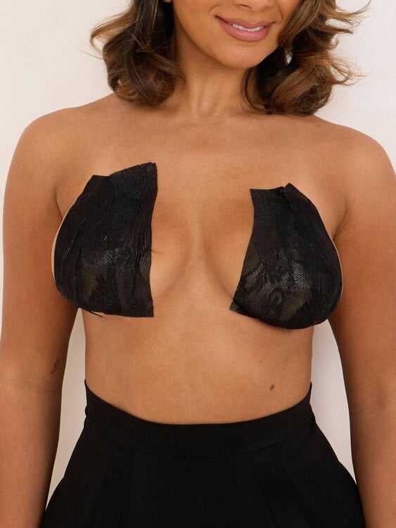 Perky Pear DIY Breast Lift Tape Roll- Black Lace- A-DD Cups