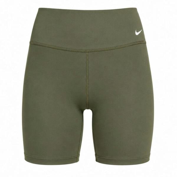 Women's Nike Dri-fit Mid-Rise Brief-Lined Green Shorts S
