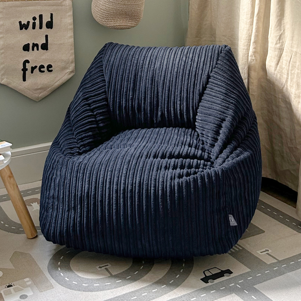 rucomfy Indoor Snuggle Bean Bag Chair for Kids - Children's Jumbo Cord