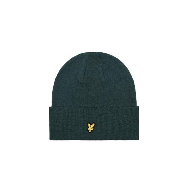 Lyle & Scott Mens Logo Beanie - Argyle Teal