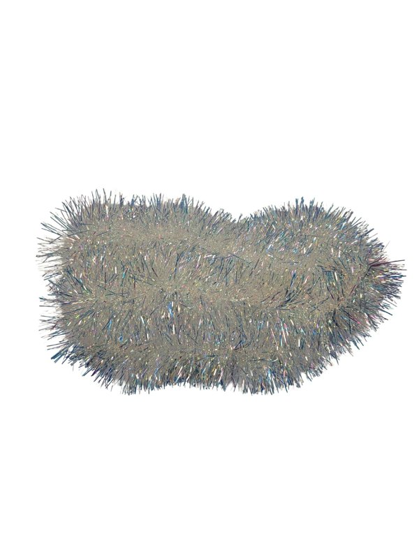 Samuel Alexander 200cm x 12cm Fine Cut Iridescent White Tinsel Garland Christmas Tree Decoration