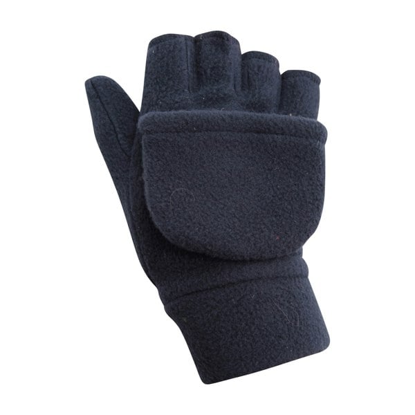 Mountain Warehouse Childrens/Kids Fingerless Fleece Mittens - Navy