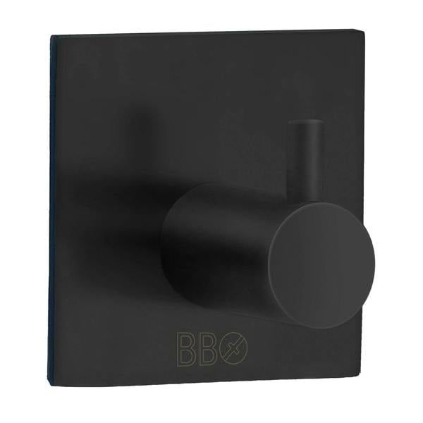 Black stainless steel single towel hook