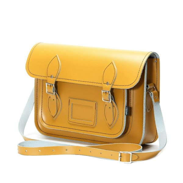 Yellow Ochre Leather Satchel - Satchel - Zatchels