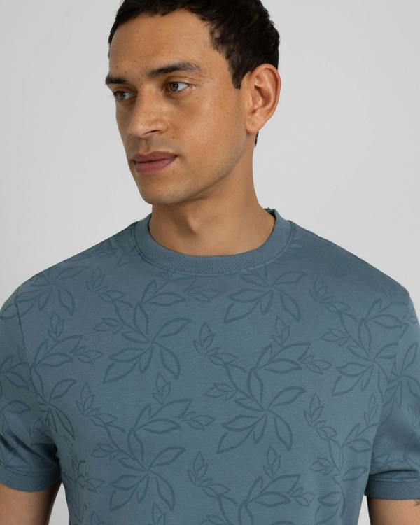 Steel & Jelly Baker - Tonal Floral Printed T-Shirt