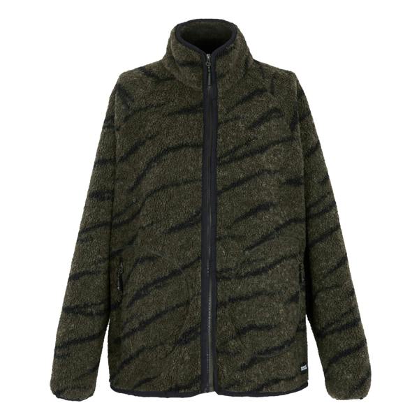 Regatta Womens/Ladies Frankie Borg Full Zip Fleece Jacket - Dark Khaki/Black - 