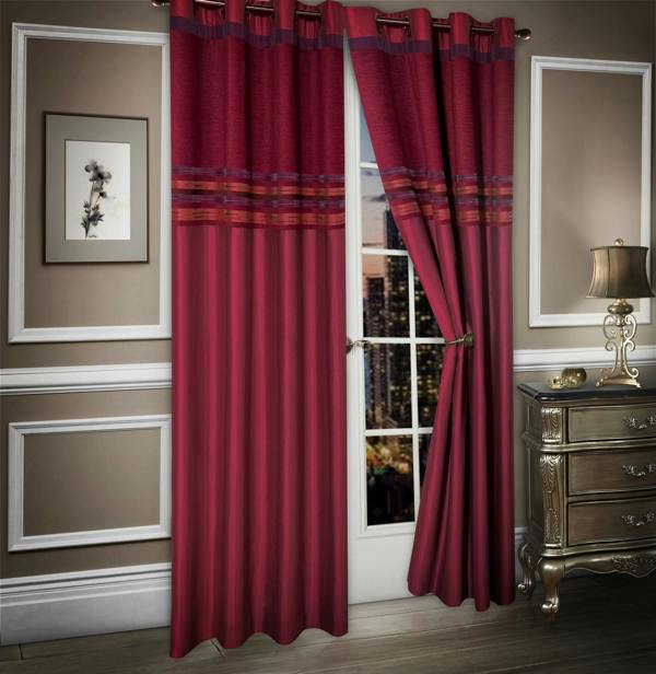 Intimates Elegant Ring Top Heavy Chenille Blackout Curtains, Luxury Modern Window Panels, Thermal & Energy Efficient Privacy Drapes - 168cm x 229cm