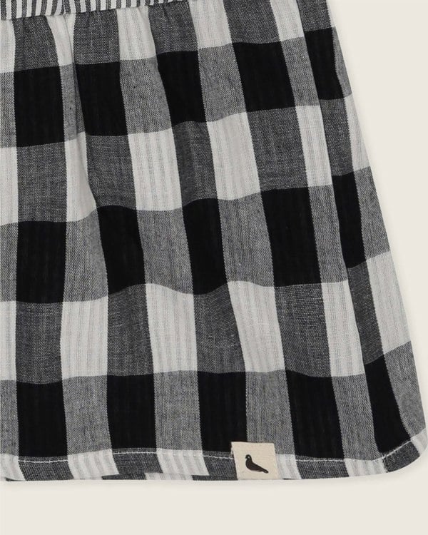 organic cotton Multicolour Stripe And Check Print Tier Dress - image 5