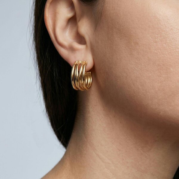 Uchi & Soto Nami Gold Twist Earrings
