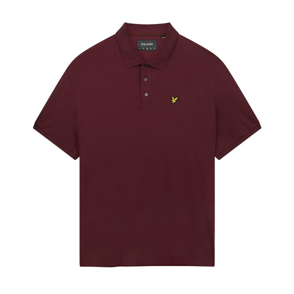 Lyle & Scott Mens Plain Plus Polo Shirt - Burgundy