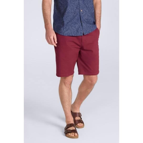 Mountain Warehouse Mens Organic Chino Shorts - Burgundy - 