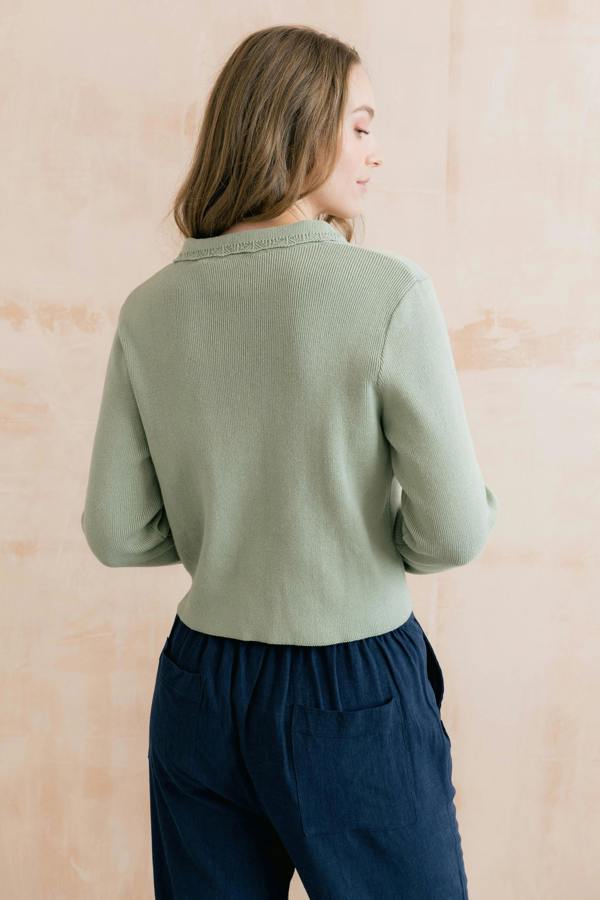 Lily & Me Piper Knitted Jacket Silver Sage