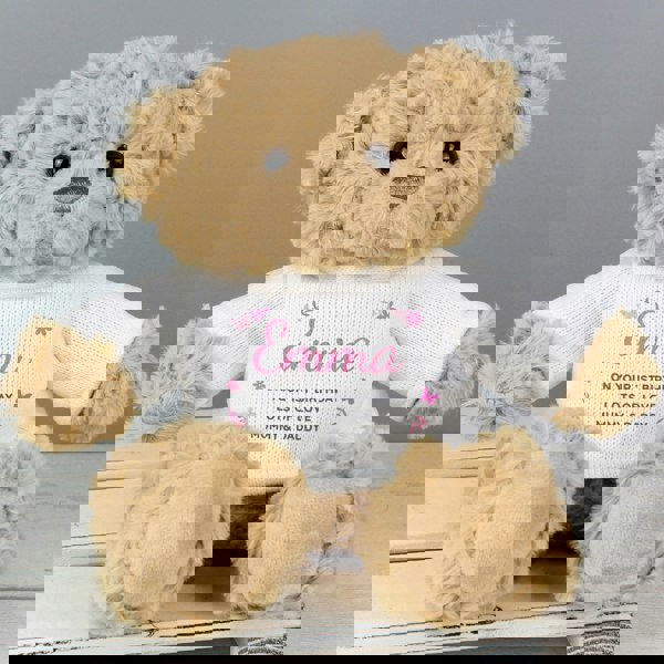 Personalised Memento Company Personalised Pink Message Teddy Bear