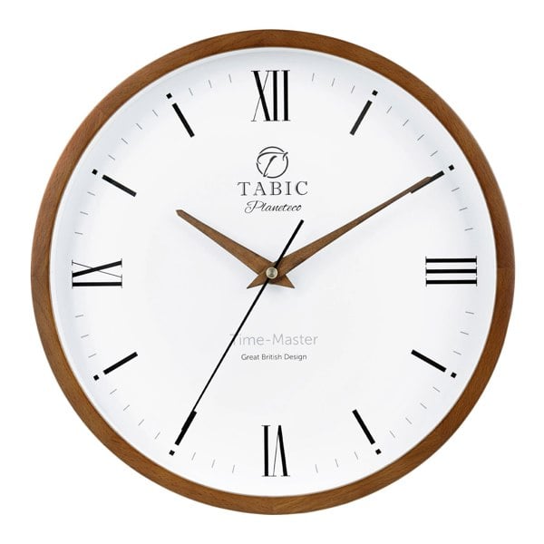 Tabic Time Clock - Planeteco Time Master - Roman numeral wall clock for home decor.