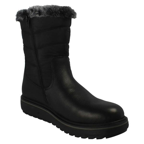 Remonte Ladies Remonte-Tex Mid Calf Stud Sole Boots D0U79