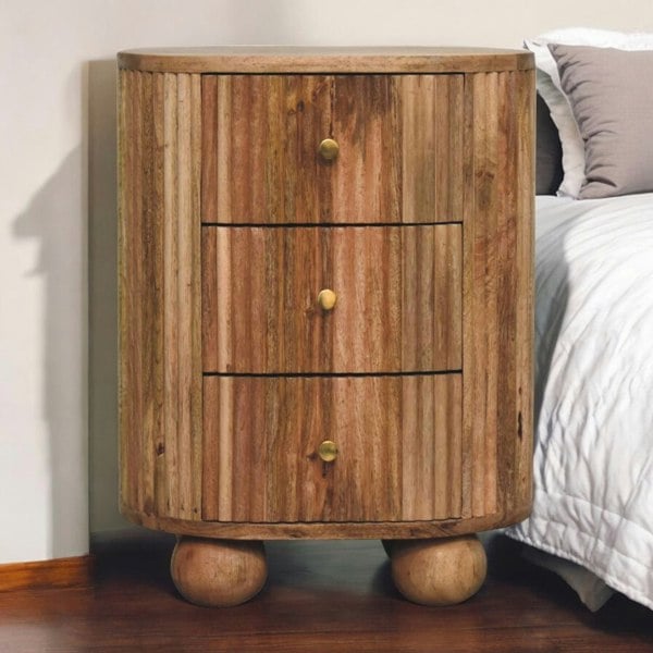 Artisan Furniture Soba Ball 3 Drawer Bedside