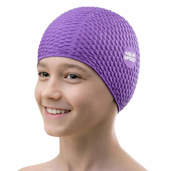 Aqua Speed Girls Bombastic Swimming Cap | Long Hair Soft Latex Comfortable Fit Cap