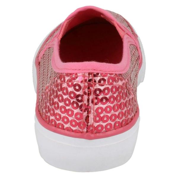 Spot On Girls Spot On Flat Casual Slip On Sequined Shoes