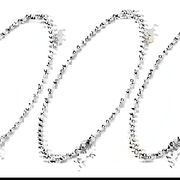 Schnauzer Silhouette Silver Ball Bead Bracelet - Personalised - MYLEE London