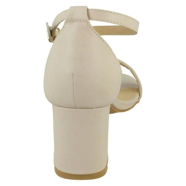Spot On Ladies Spot On Mid Block Heel Sandals F12012