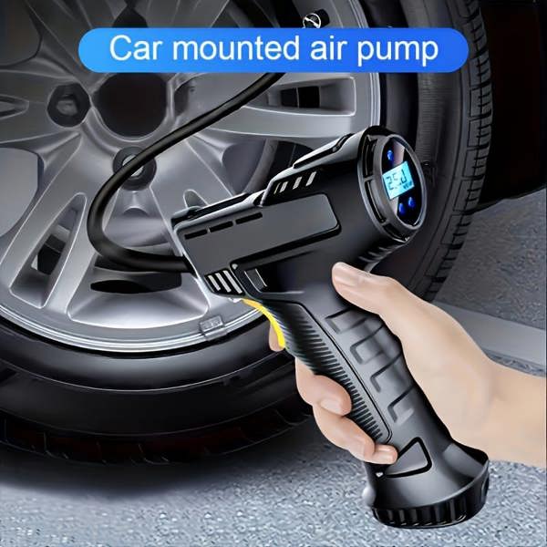 Dragodirect 12V Portable LED Tyre Inflator Fast 150 PSI Car & Bike Air Pump with 4 Nozzles & Cooling System