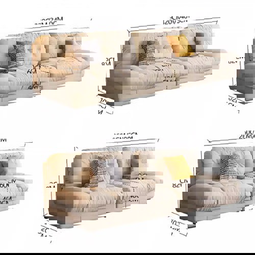 Hudson Soft Two Seater, Three Seater, Four Seater Sofa, Cream-Rit Concept-Rit Concept