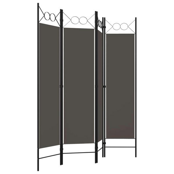 Berkfield 4-Panel Room Divider Anthracite 160x180 cm