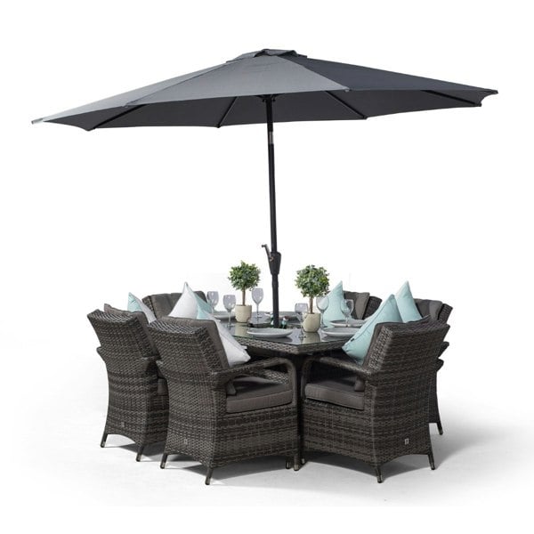 Giardino Arizona Rectangular 6 Seater Patio Dining Set with Ice Bucket Drinks Cooler