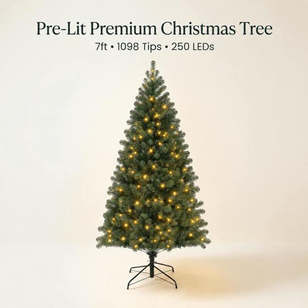Outdoor Living Richmond Fir Winter Pre-Lit Artificial Christmas Tree