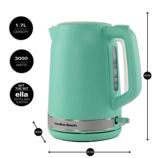 Hamilton Beach Ella 1.7L Kettle - Matte Mint